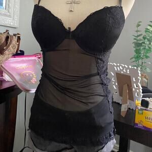 Y2k black corset top